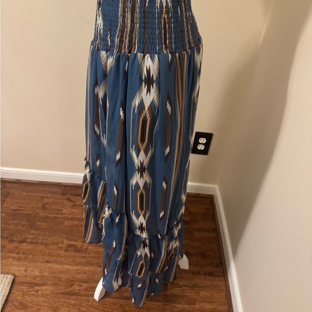 ARIAT NWT JACOBO CHIMAYO PRINT SKIRT. SIZE SMALL. HIGH LOW HEM. SO PRETTY! - Picture 6 of 8